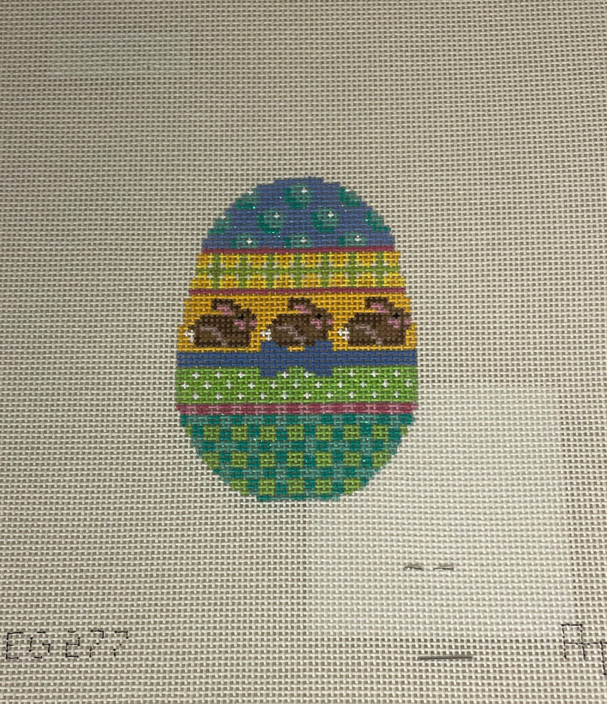 * Associated Talents EG277 Brown Bunnies/ Dots Egg