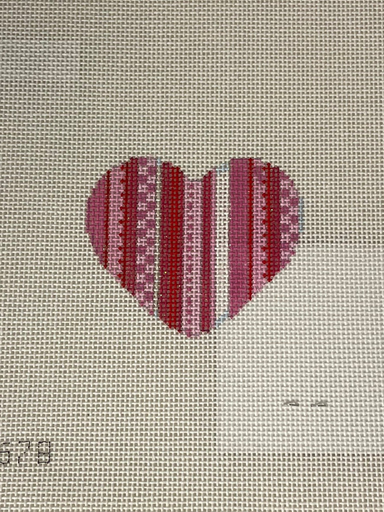 * Associated Talents HE678 Multi Stripe Pink Mini Heart