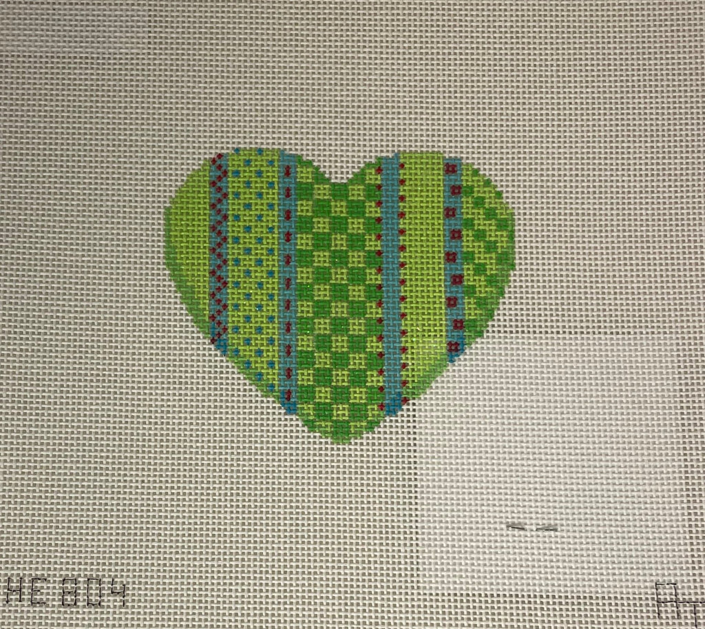 * Associated Talents HE804 Vertical Lime Patterns Heart