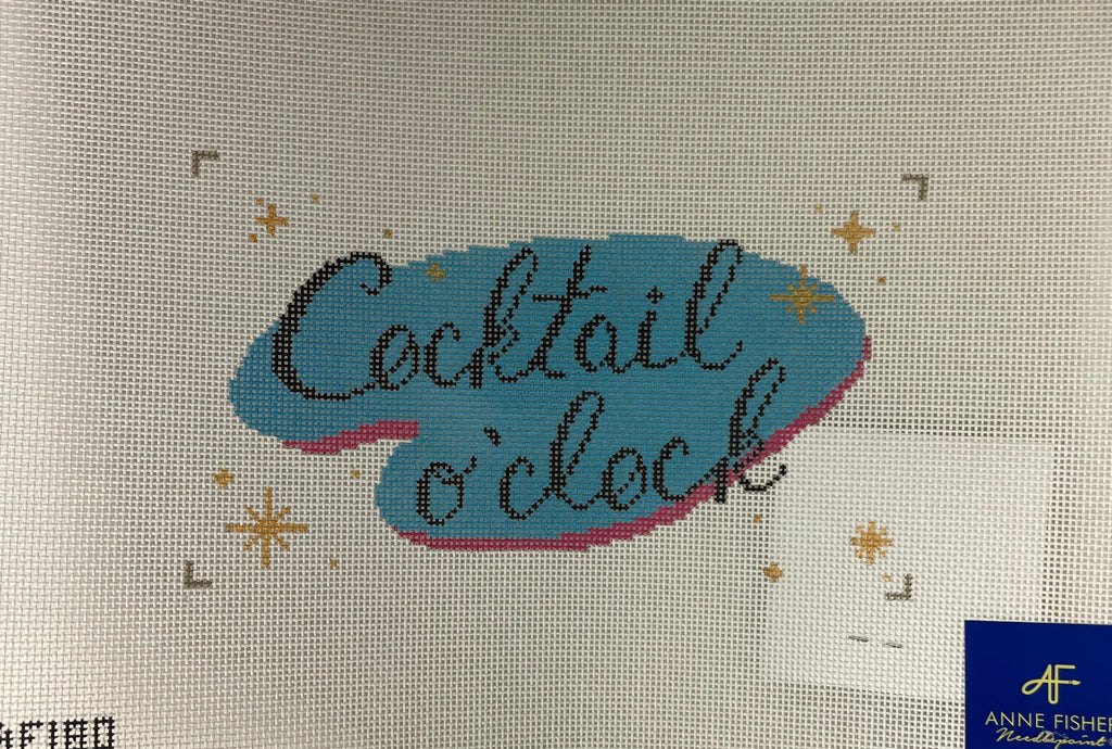 * Anne Fisher Needlepoint AF180 Cocktail O'Clock