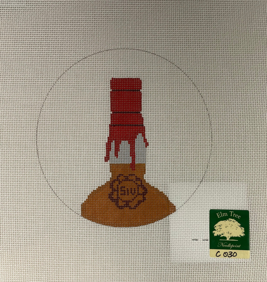 * Elm Tree Needlepoint C030 Makers Mark Bottle