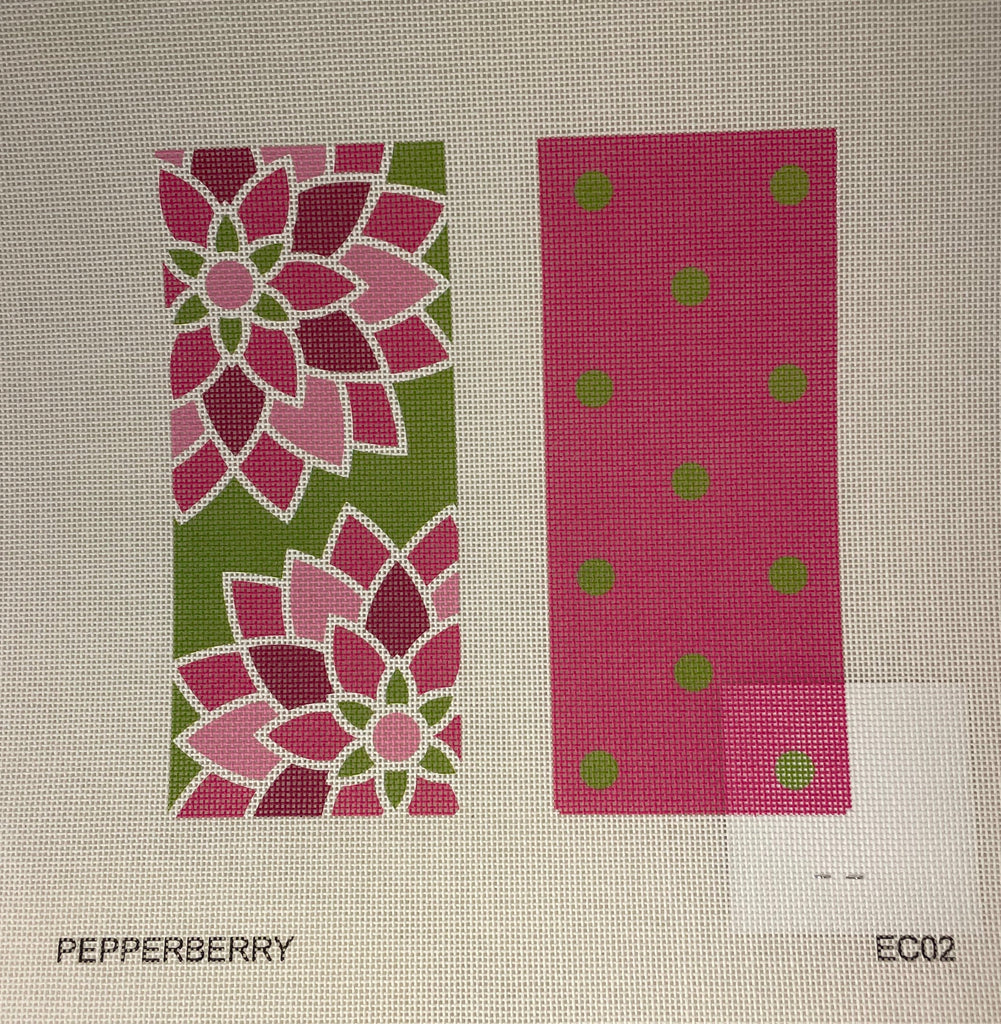 * Pepperberry Designs EC02 Graphic Flower Eyeglass Case, Pink