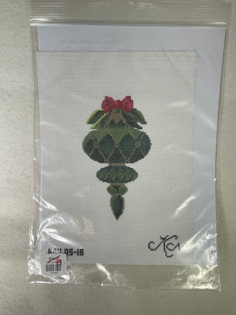 * SALE / Kelly Clark KAH 5-18 May Emerald Heritage Ornaments Canvas and Stitch Guide
