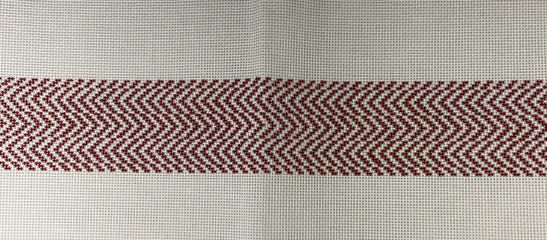 * Anne Fisher Needlepoint AF79 Red Chevron Guitar Strap