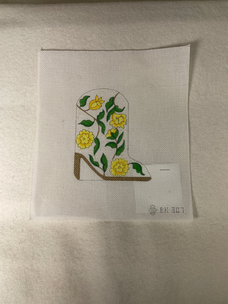 * SALE / Artist Collection BK307 Yellow Flower Boot