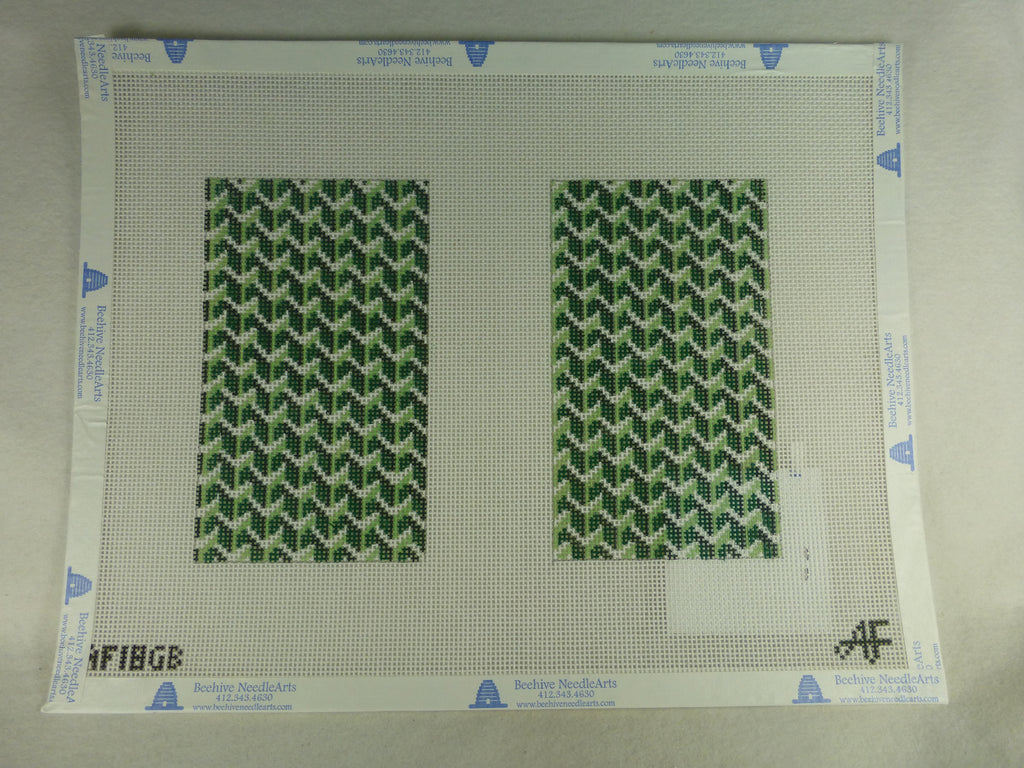 * Anne Fisher Design AF18GB Pattern Clutch Back Green