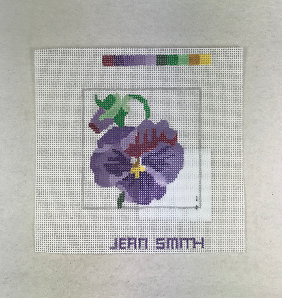 Jean Smith Design 198 1C-3 Pansy Coaster #3