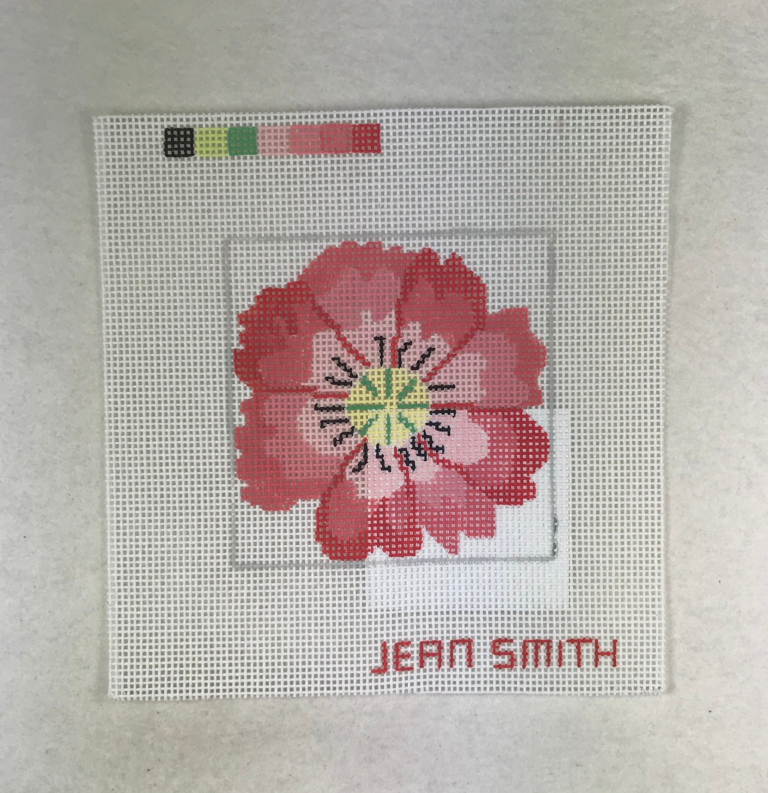 Jean Smith Design 53A-4 Coral Flower Coaster – Beehive Needle Arts