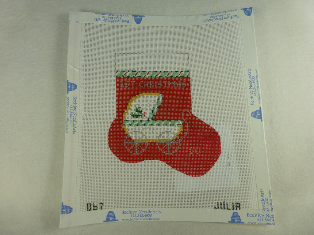 * Julia's Needleworks 067-R Christmas Baby Carriage