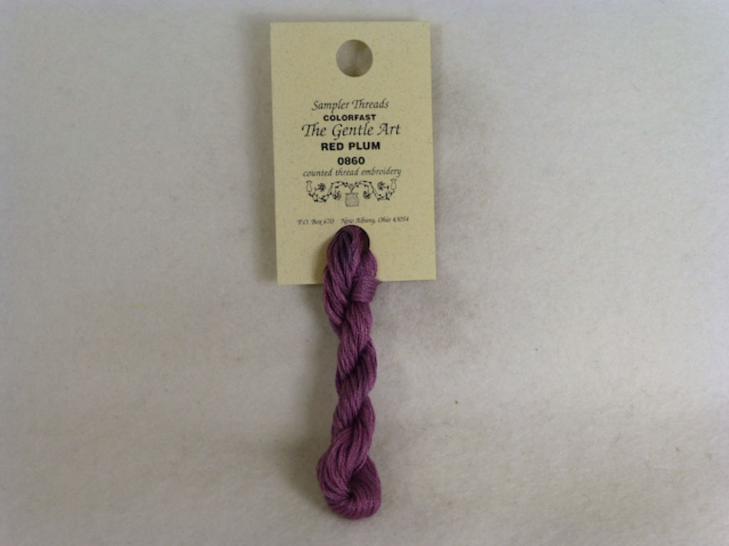 Sampler Threads 0860 Red Plum