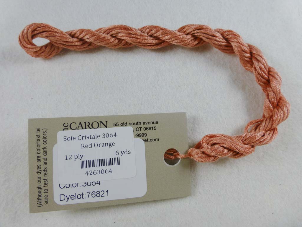 Soie Cristale 3064 Red Orange by Caron Collection From Beehive Needle Arts
