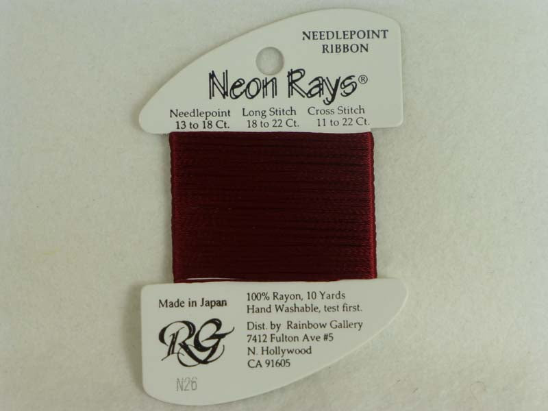 Neon Rays N26 Burgundy