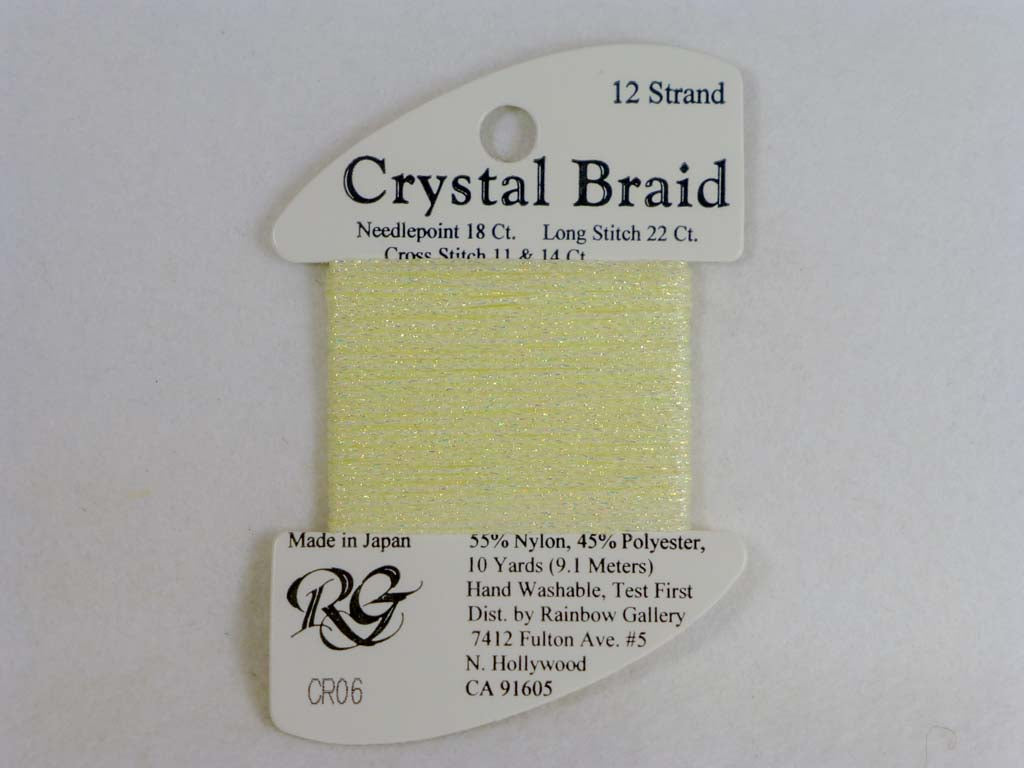 Crystal Braid CR06 Lemon by Rainbow Gallery From Beehive Needle Arts