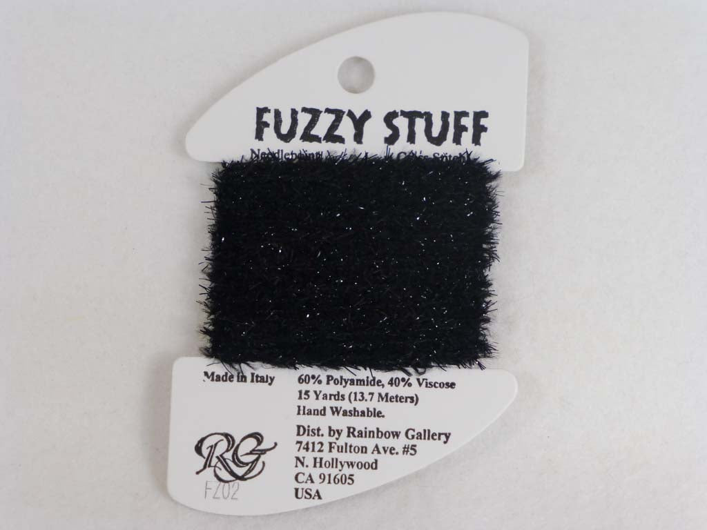 Fuzzy Stuff FZ02 Black by Rainbow Gallery From Beehive Needle Arts