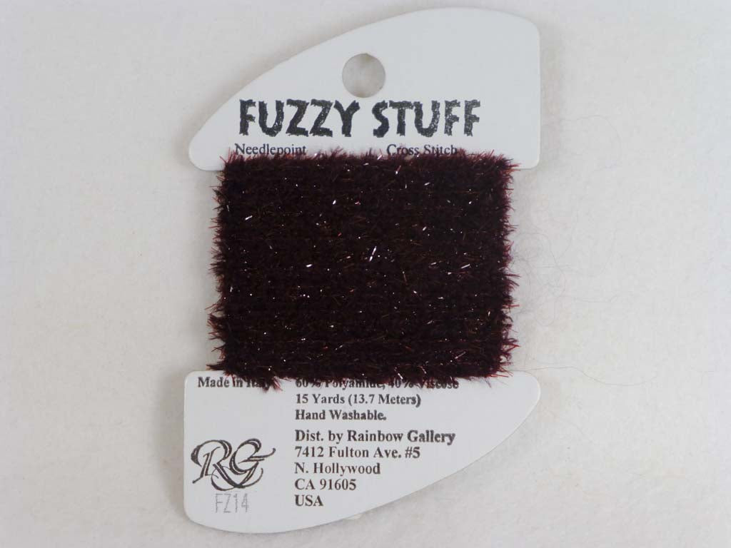 Fuzzy Stuff FZ14 Burgundy by Rainbow Gallery From Beehive Needle Arts