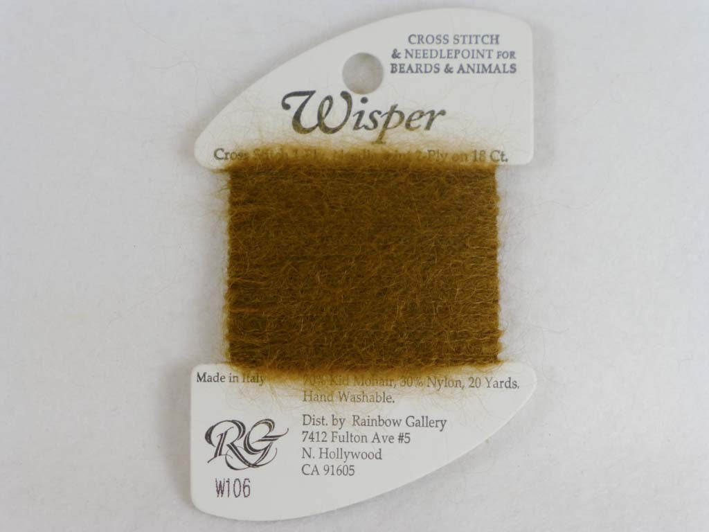 Wisper W106 Dark Hazelnut by Rainbow Gallery From Beehive Needle Arts