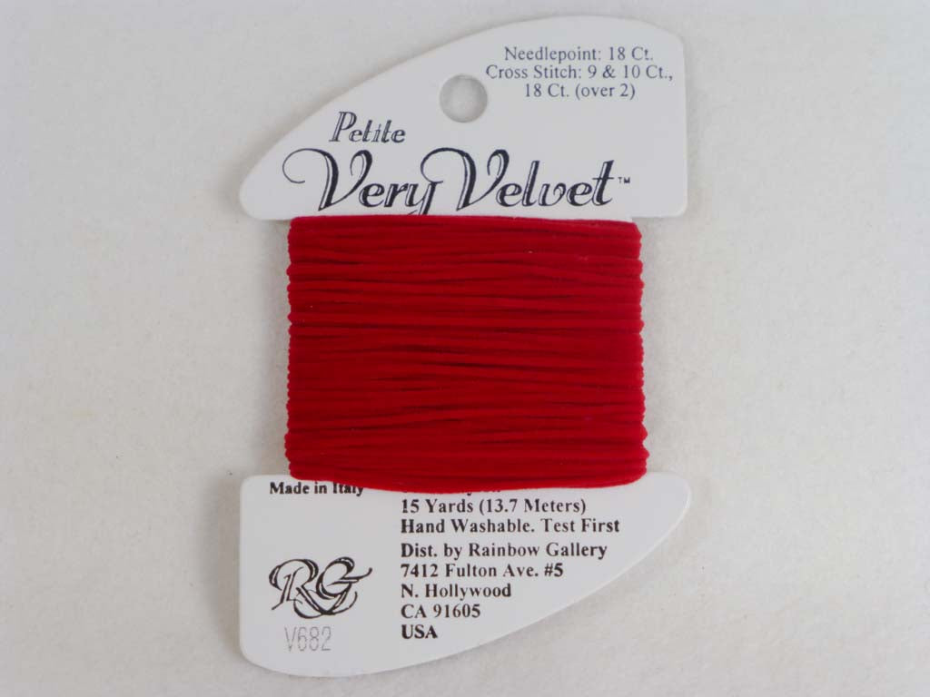 Petite Very Velvet V682 Scarlet by Rainbow Gallery From Beehive Needle Arts