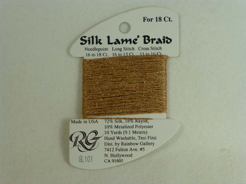 Silk Lame Braid SL101 Honey Bronze