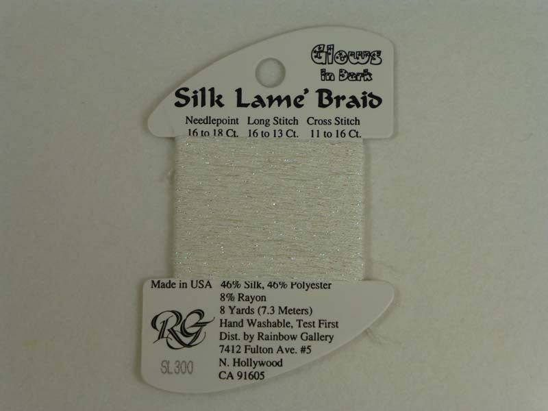 Silk Lame Braid SL300 White Glow in the Dark