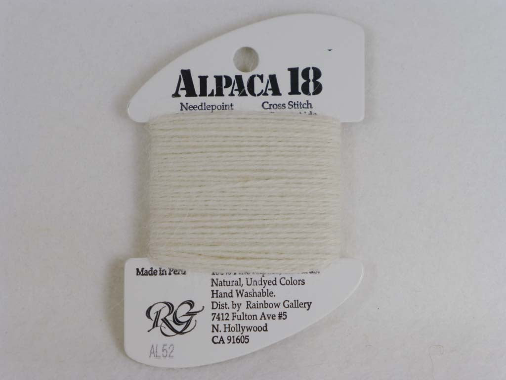 Alpaca 18 AL52 Off White by Rainbow Gallery From Beehive Needle Arts