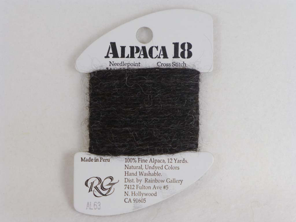 Alpaca 18 AL63 Charcoal Gra by Rainbow Gallery From Beehive Needle Arts