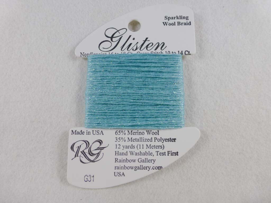Glisten G31 Sea Blue by Rainbow Gallery From Beehive Needle Arts