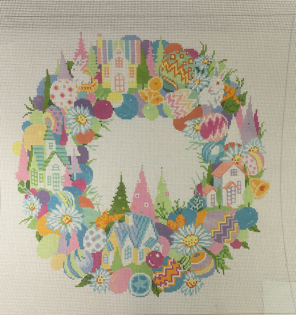 * A Stitch in Time 392 Easter Wreath 13m
