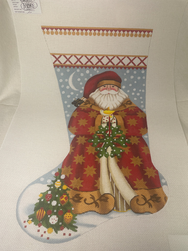Melissa Shirley 205SS 13M Golden Star Santa Sock