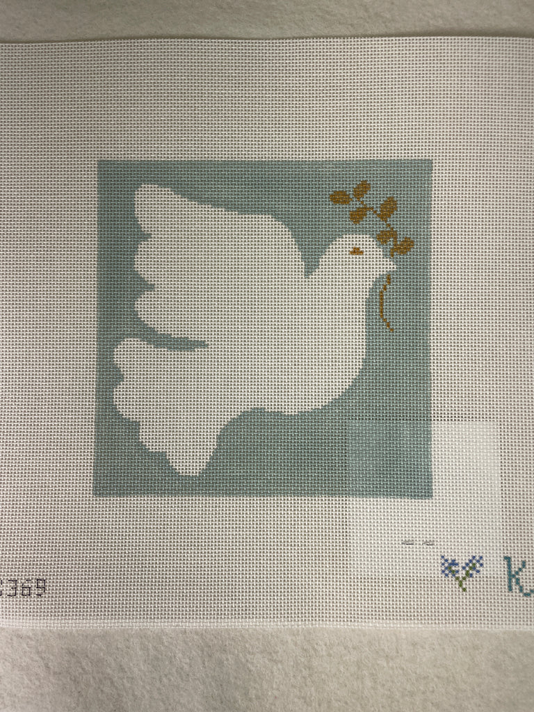 * NDLPT Designs K369 Dove with Olive Branch- Blue