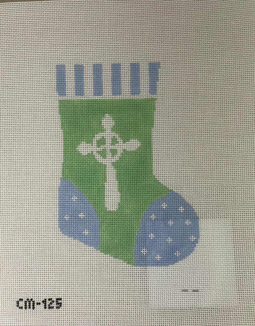 * Camilla Moss Designs CM125 Cross Mini Stocking