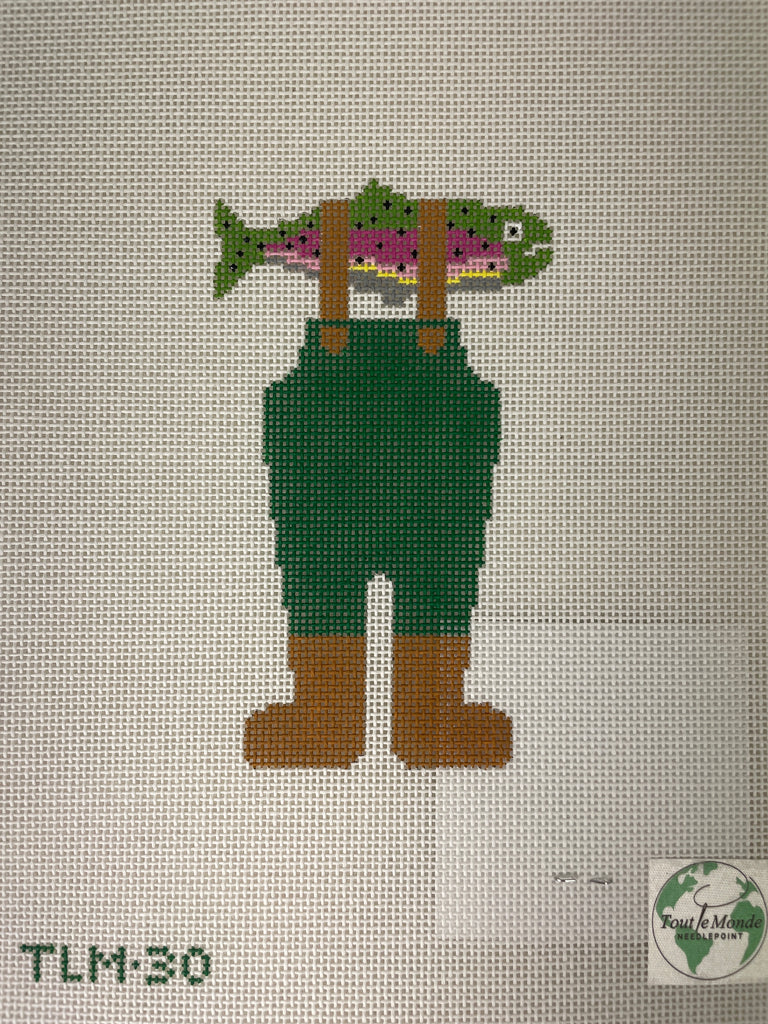 * Tout Le Monde Needlepoint TLM30 Waders- Rainbow Trout