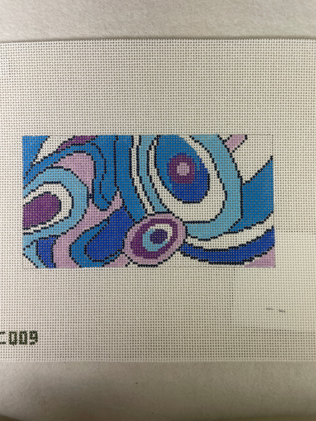 *Elm Tree Needlepoint Designs EC008 Everyday Clutch Pucci Insert- Blue