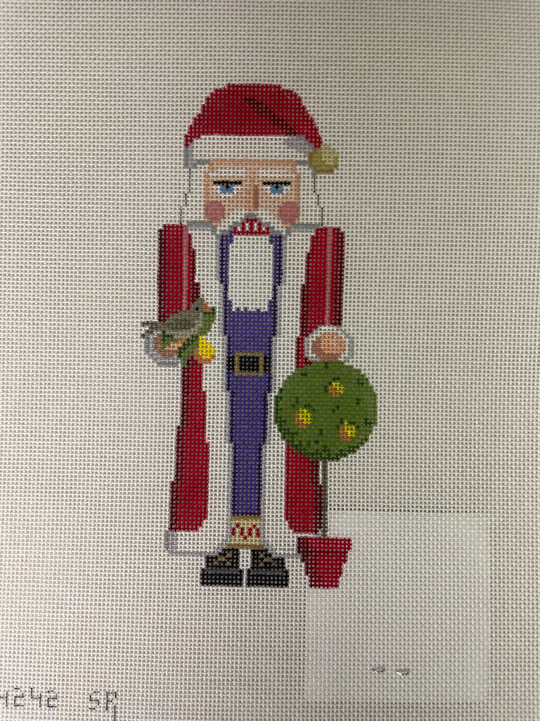 Susan Roberts Needlepoint Designs 4242 Nutcracker- Pear Tree Santa
