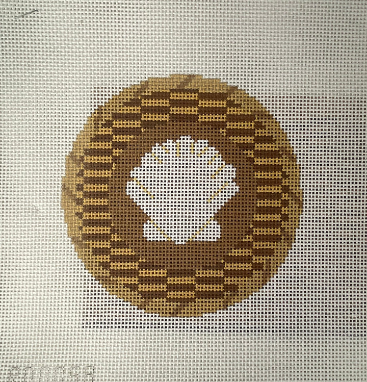 * Rachel Donley RD005 Nantucket Basket with Shell Lid