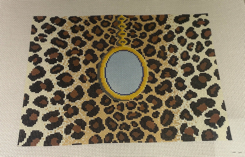 * Jeni Sandberg JS239A  Leopard Pendant Clutch Canvas