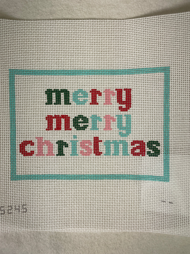 * Stitch Style SS245 Merry Merry Christmas Needlepoint Canvas