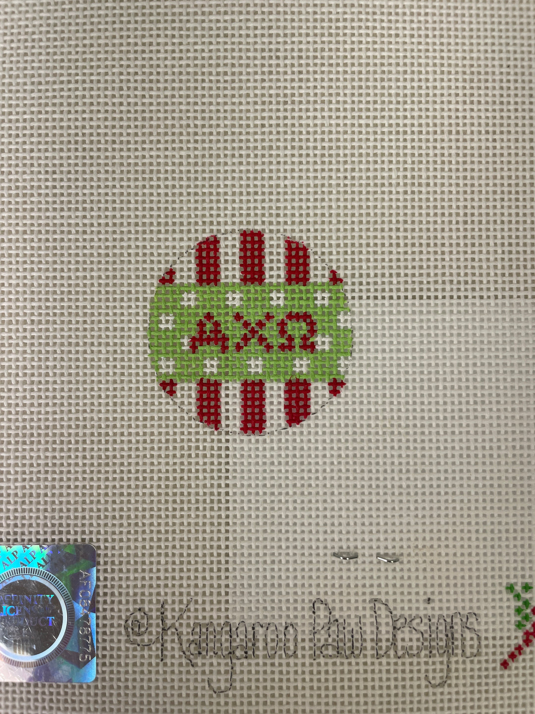 Kangaroo Paw Designs IR22 Alpha Chi Omega 1.5" Fob Insert