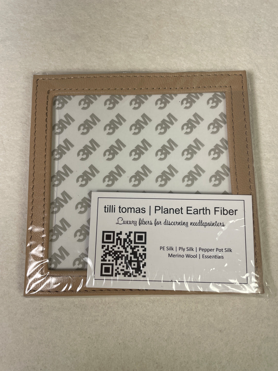 *Planet Earth Leather Coaster- Tan
