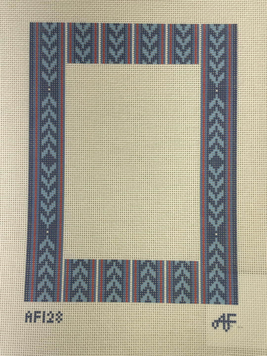 Anne Fisher Needlepoint AF128 Blue Trellis Frame