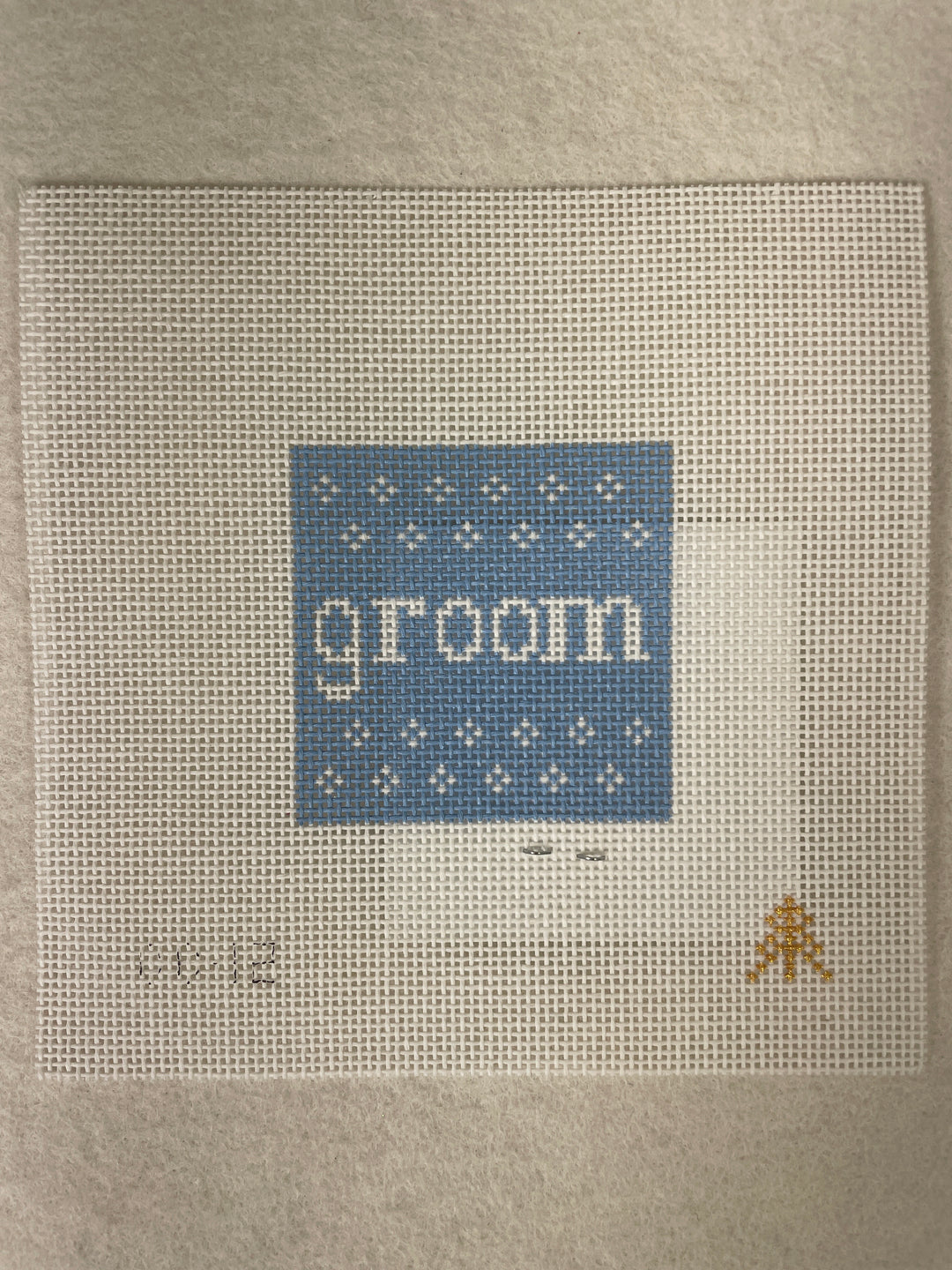 * Evergreen CC12 Groom Needlepoint Canvas for Can Cozy