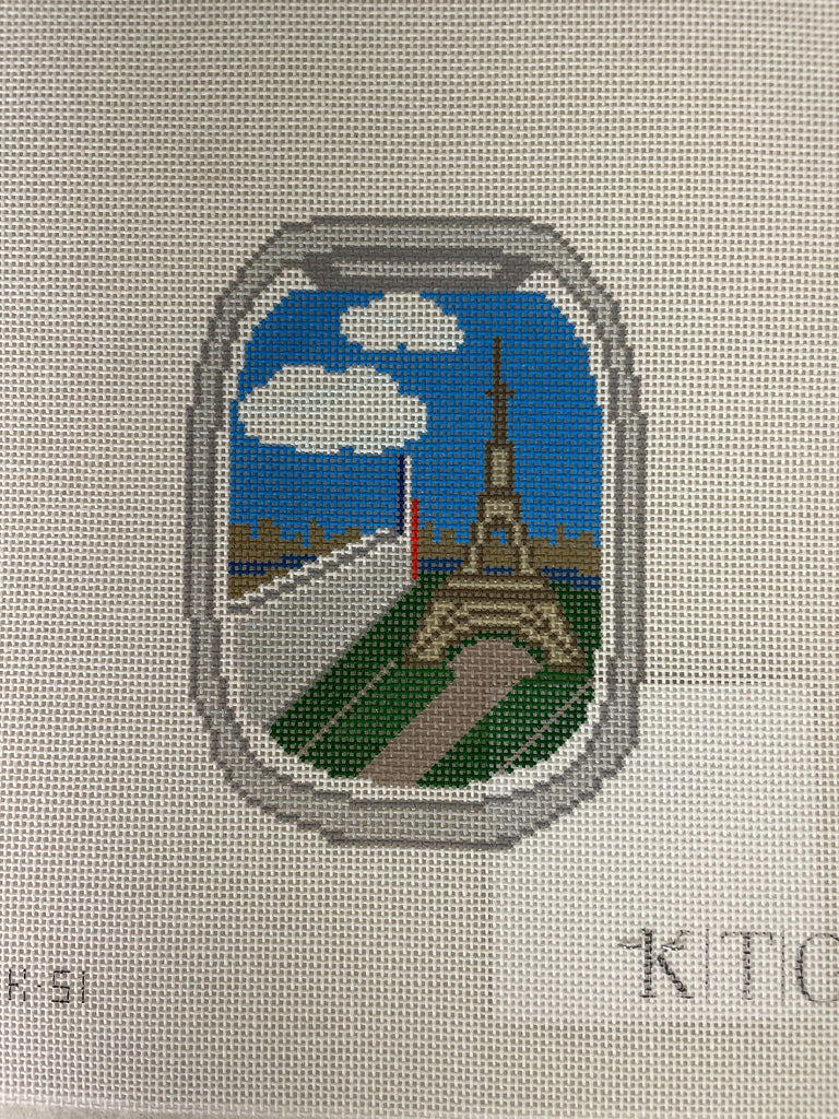 K.T.G. Needlepoint K51 Plane Window- Paris