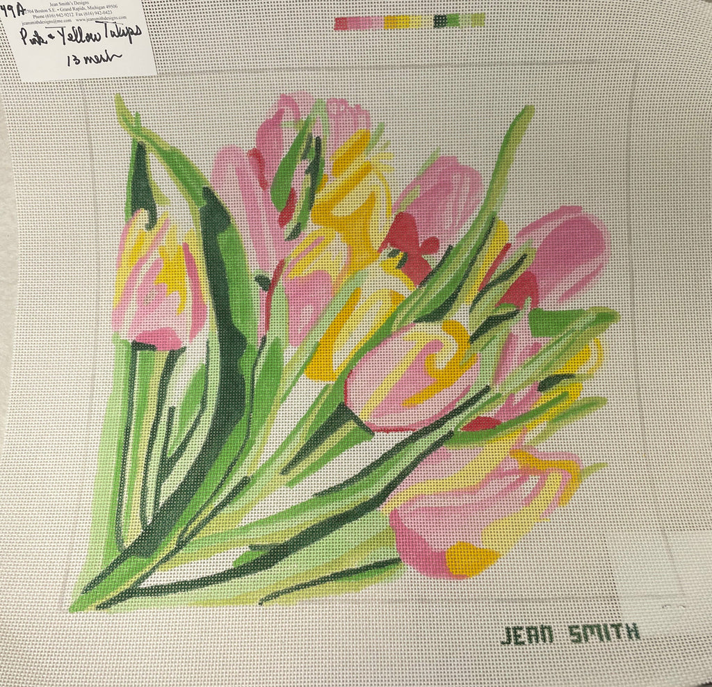 * Jean Smith 49A Pink and Yellow Tulips