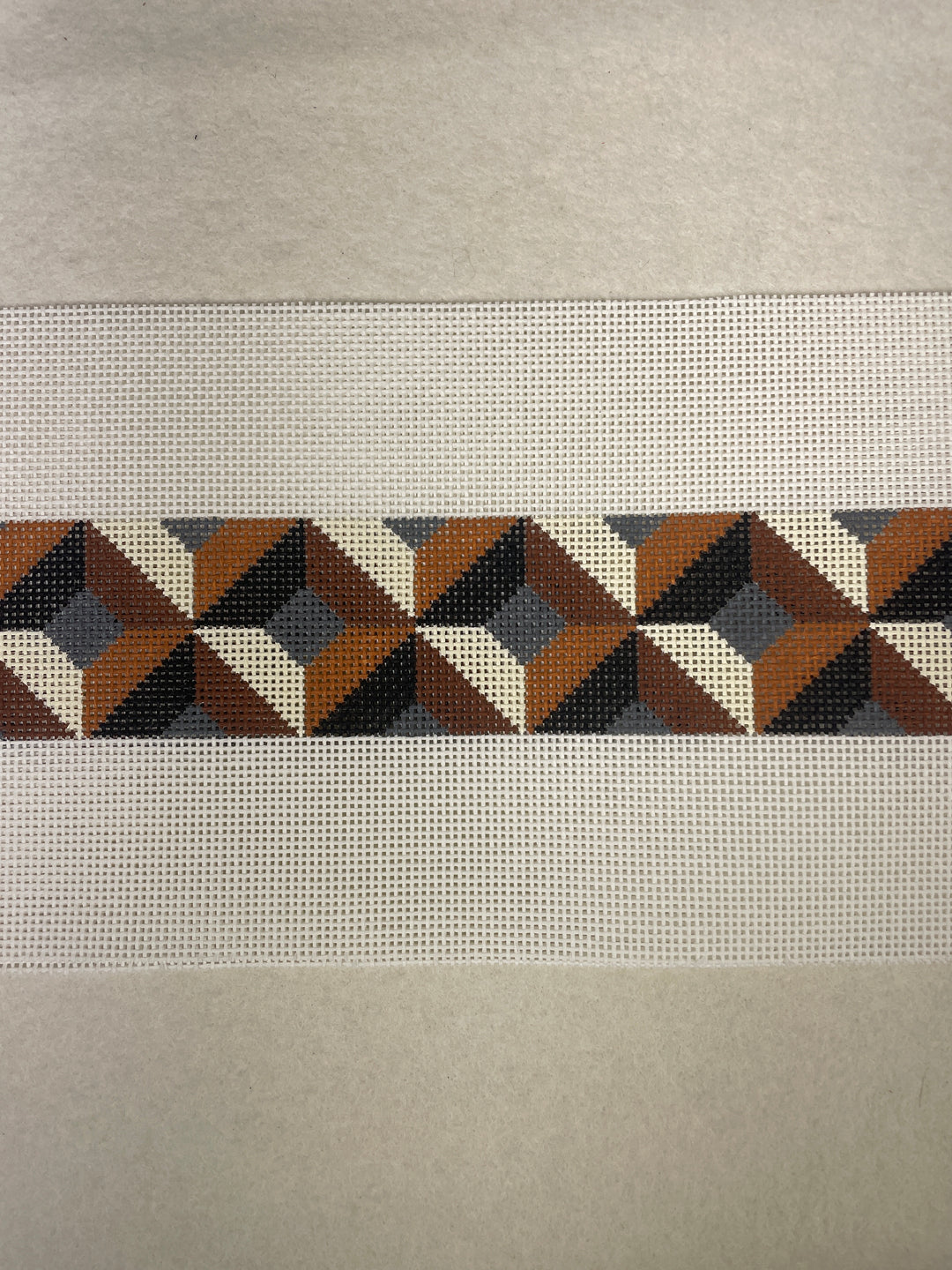 Melissa Loves Needlepoint APBS07B Color Block Bag Strap- Brown and Black