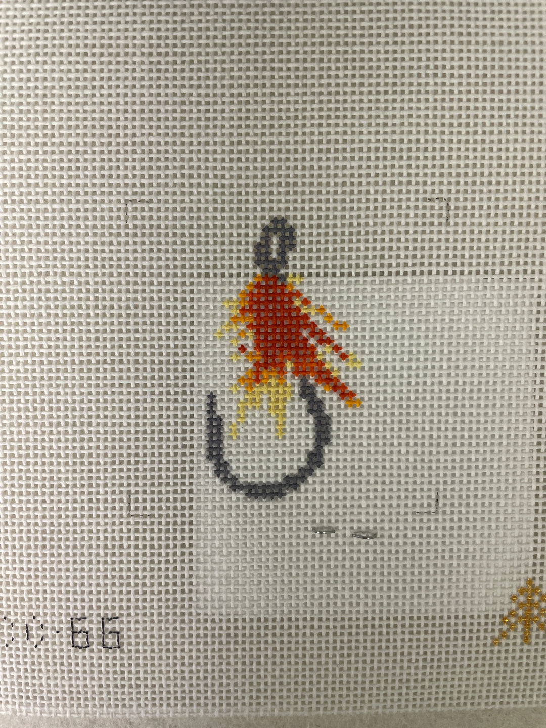 * Evergreen CC66  Fly Fishing Needlepoint Canvas for Can Cozy