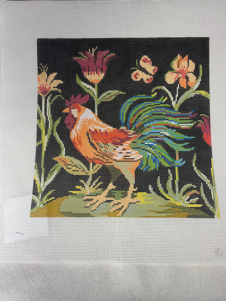 * Birds of a Feather SW101 Rooster with Tulips