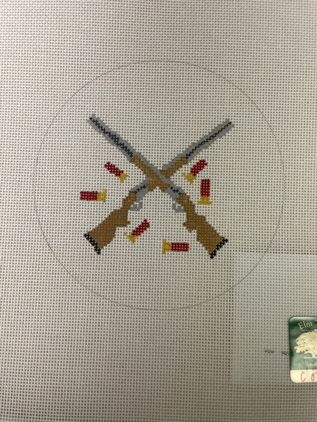 *Elm Tree Needlepoint Designs CO25 Shotguns and Shells Coasters