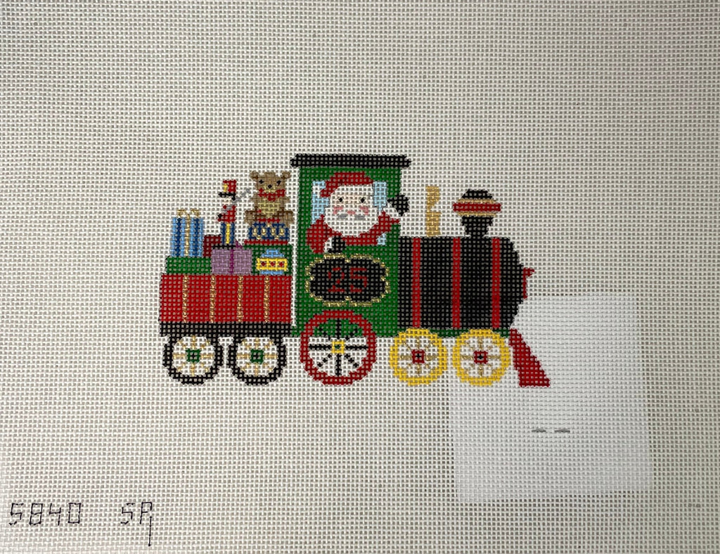 * Susan Roberts Needlepoint 5840 Santa Train Ornament