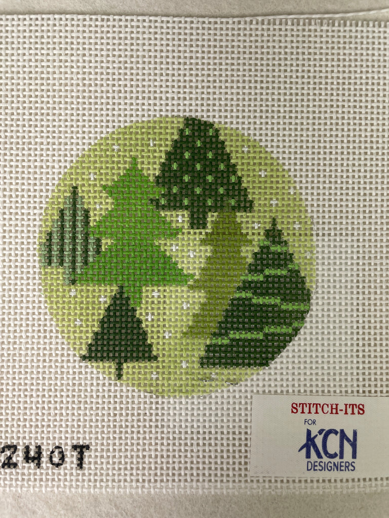 Stitch It's SI240T Multiple Green Trees Round