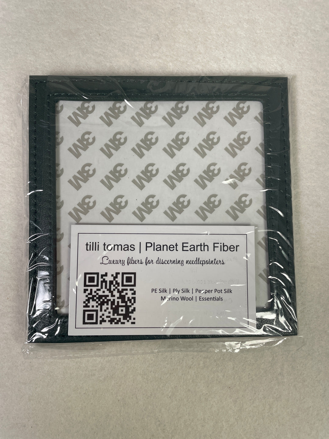 *Planet Earth Leather Coaster- Forest Green