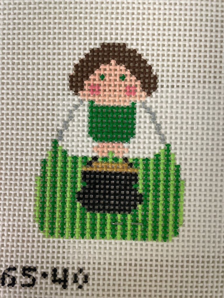Stitch It's SI165-40 Green Angel with Pot of Gold